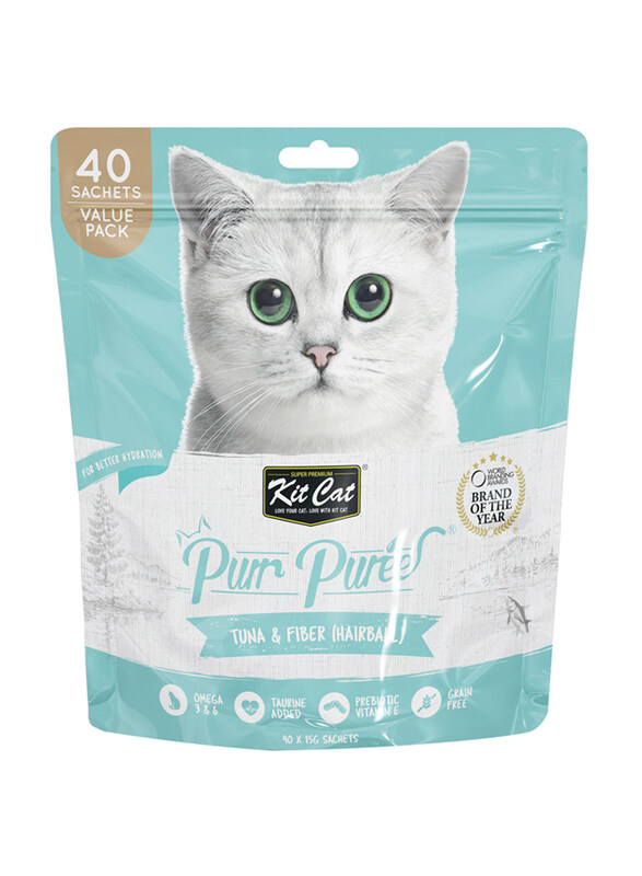 

Kit Cat Purr Puree Tuna & Fiber Hairball Cat Dry Food, 600gm