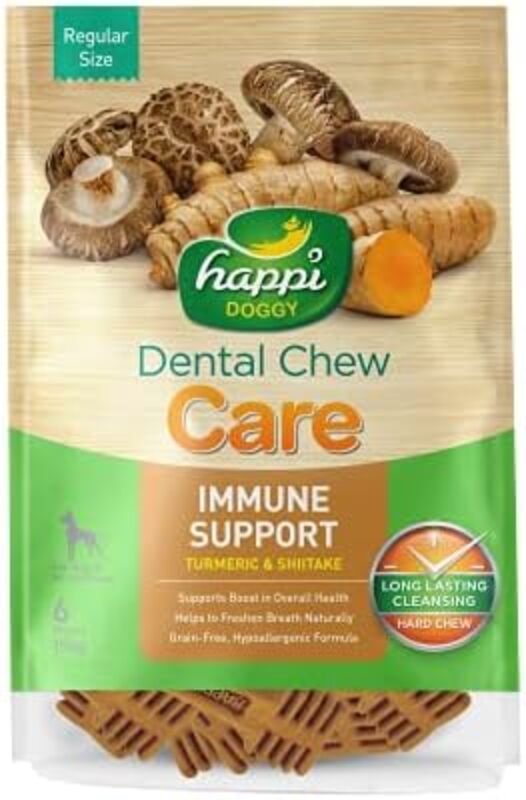 happi doggy dental chew care immune support 150grm