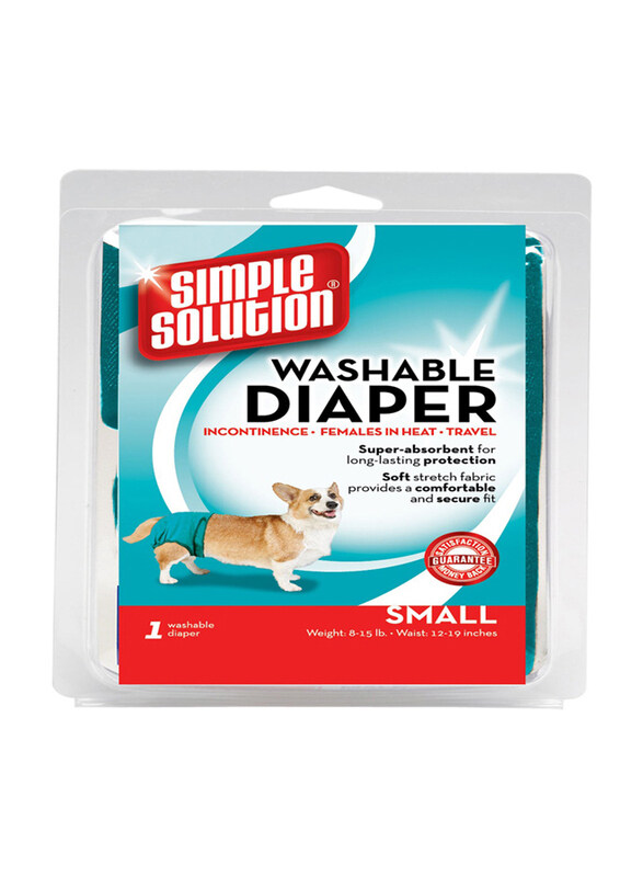 

Simple Solution 48cm Solution Small Washable Diaper for Dogs, 1 Piece, White
