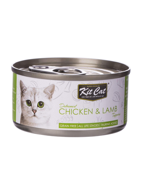 

Kit Cat Deboned Chicken & Lamb Toppers All Life Stages Wet Cat Food, 80g