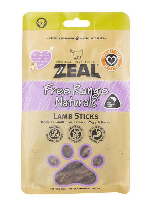 

Zeal Free Range Naturals Low Fat Stick Lamb Treats Dry Dog Food, 125g