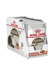 Royal Canin Feline Health Nutrition Ageing Wet Cat Food in Gravy for Senior, 12+ Years, 12 x 85g