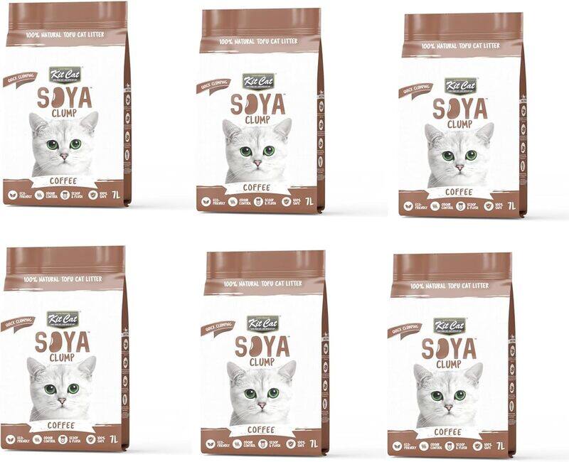 

Kit Cat kitcat soya clumping cat litter coffee 7L X 6pcs