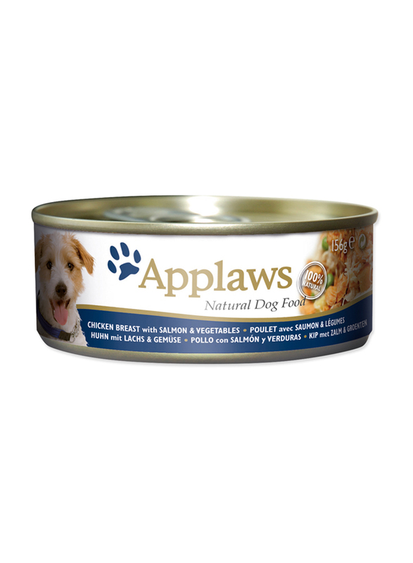 Applaws Chicken Breast with Salmon & Vegetables Can Dog Wet Food, 156g