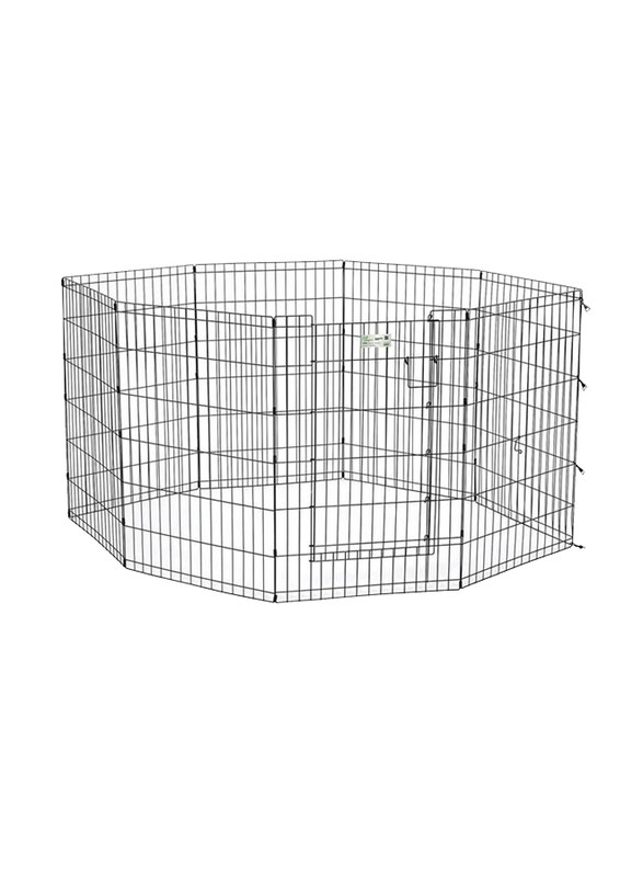 

Midwest 8 Panel Exercise Pen with Max Lock Door for Dog, Silver