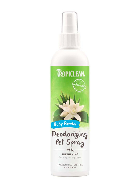 

TropiClean Organic Freshening Baby Power Scent Small Pets Deodorizing Spray, 8oz, White