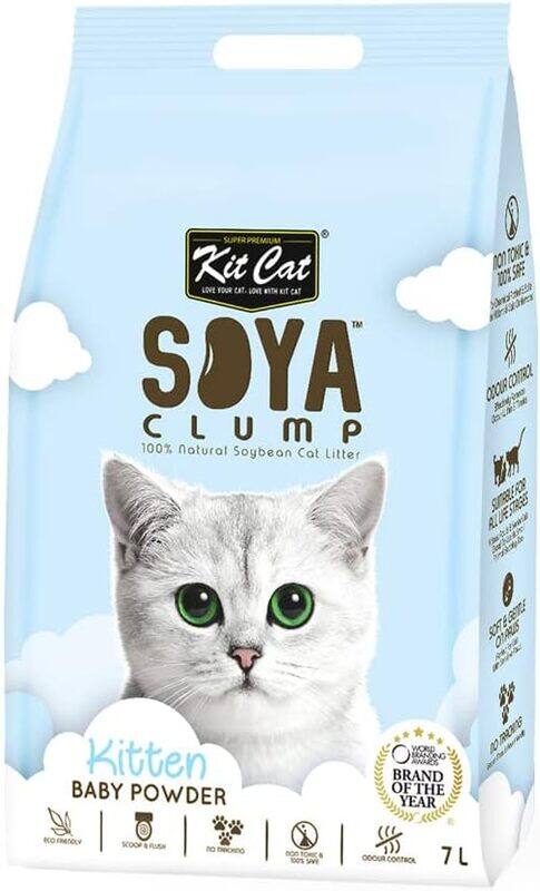 

Kit Cat kitcat soya clumping cat litter kitten baby powder 7L X 6PCS