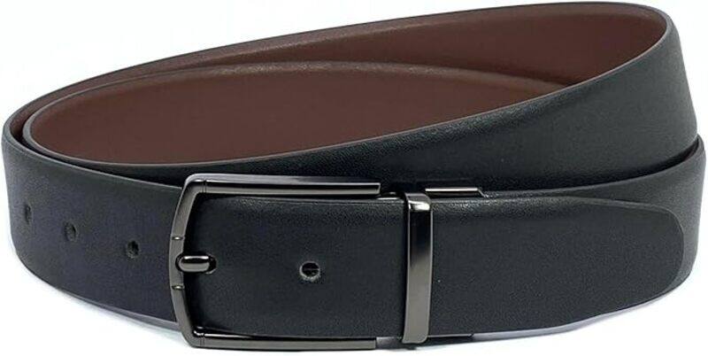 

CLASSIC MILANO Genuine Leather Men’s Spanish Reversible Belt Men in the Gift Box, Leather Belt for men with Reversible Pin Buckle