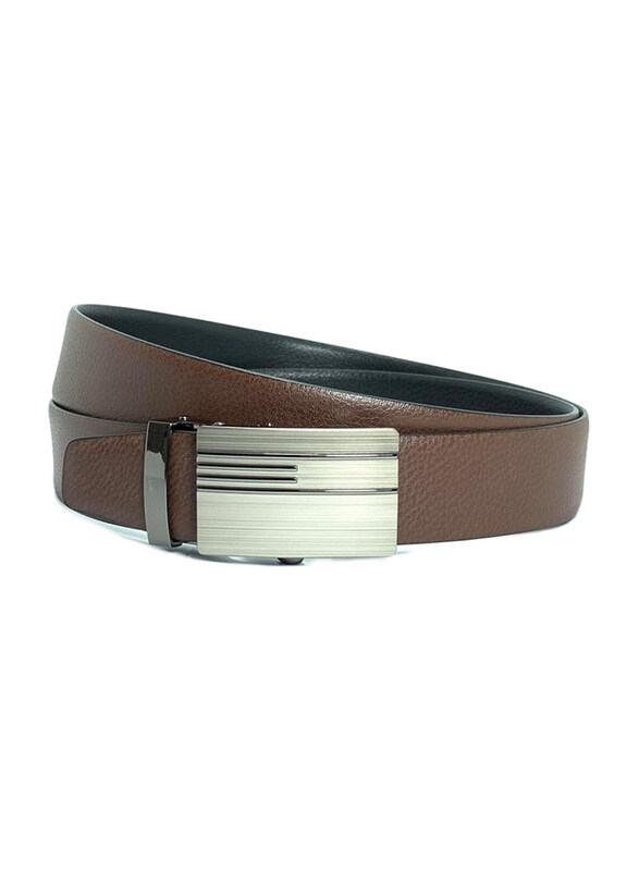 

Classic Milano Men's Ratchet Dress Belt with Automatic Click Buckle and Gift Box, Spanish Leather, ALCE W/O HOLE IMP, 36, Brown