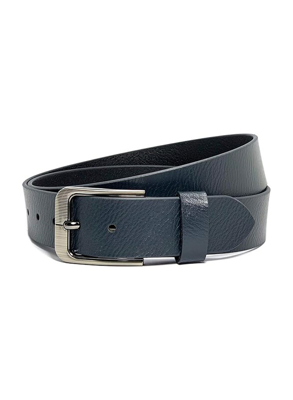 

Classic Milano Mens Semi Casual Belt with Pin Buckle, Genuine Leather, PTX-401 Crunch, 34, Blue