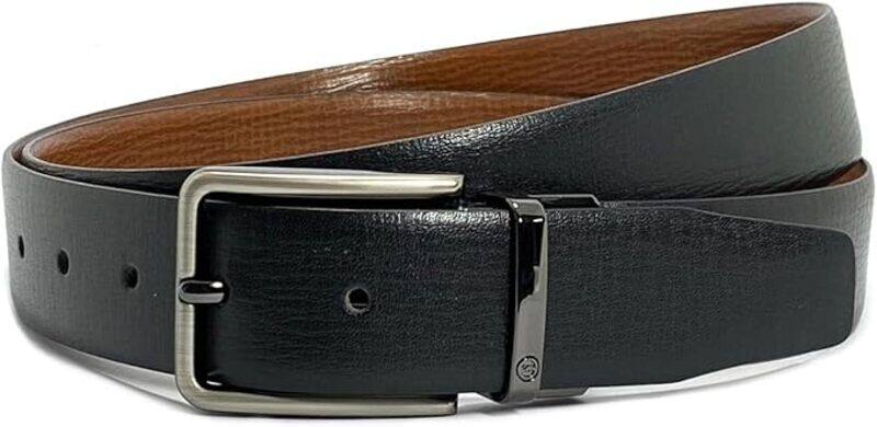 

CLASSIC MILANO Genuine Leather Men’s Spanish Reversible Belt Men in the Gift Box, Leather Belt for men with Reversible Pin Buckle