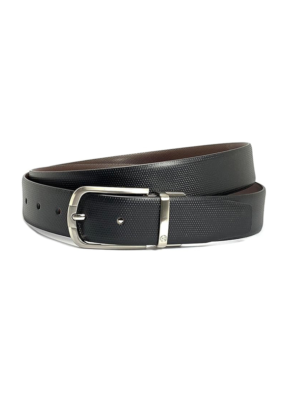 

Classic Milano Mens Belt with Reversible Pin Buckle, Genuine Leather, R/V IMP PENTAFLOOR, 36, Black/Brown