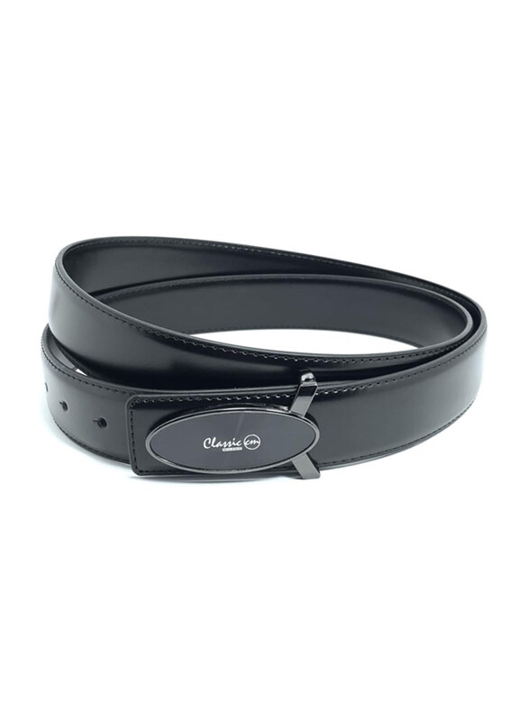 

Classic Milano Mens Dress Belt with Automatic Click Buckle & Elegant Gift Box, Leather, SZBK 351-49, 38, Black