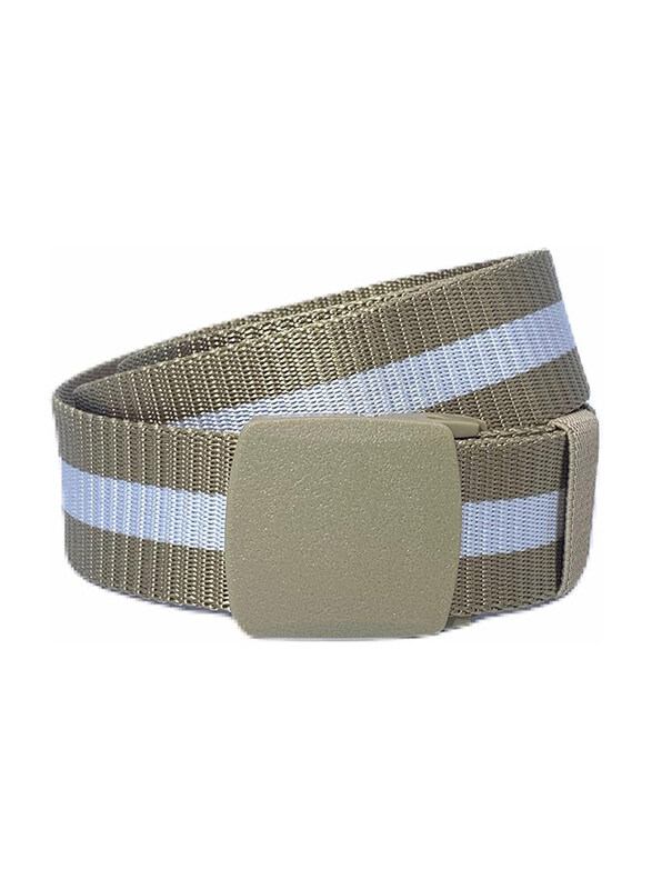 

Classic Milano Mens Automatic Click Buckle Casual Belt, Nylon, CBSP-02 HQ, Beige/White