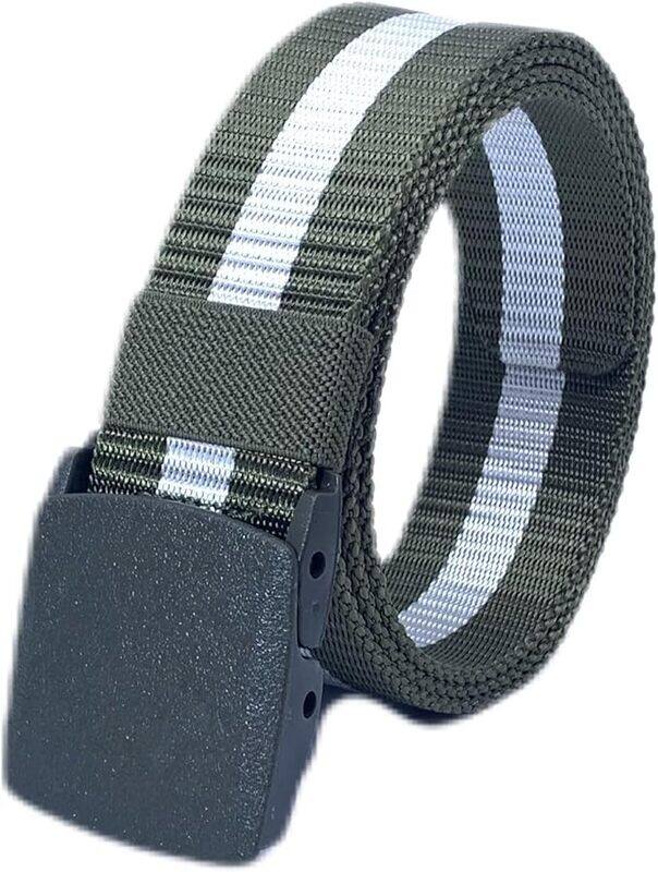 Classic Milano Mens Belt Nylon Webbing Canvas Outdoor Web Belt men with Automatic Click Buckle Belt for Men in the Gift Box