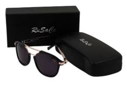 Rusace Sunglasses Gold Unisex 56 Black Lens - Rus2001-C01