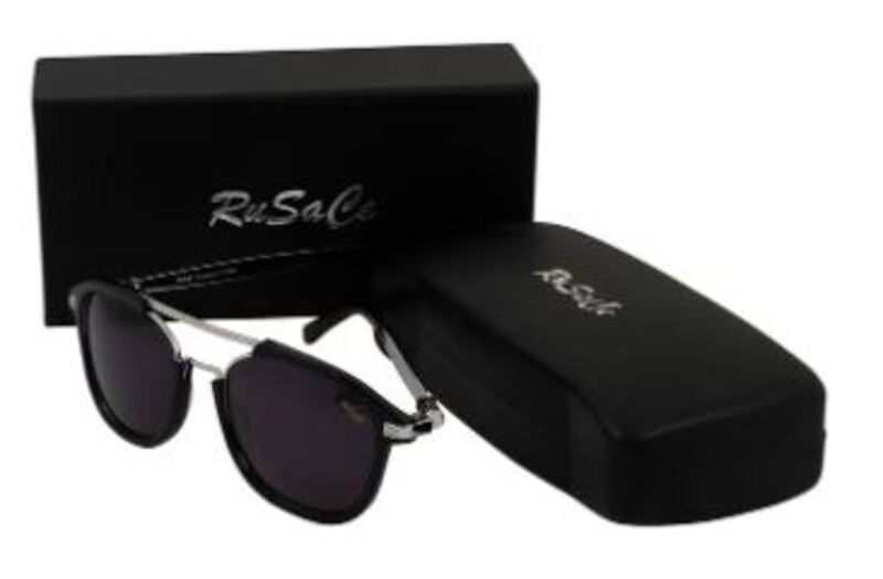 Rusace Sunglasses Silver Unisex 56 Black Lens - Rus2001-C02