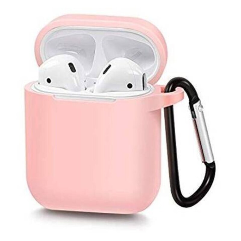 

Generic Apple Airpod 1/2 Silicone Protective Case Cover, Pink