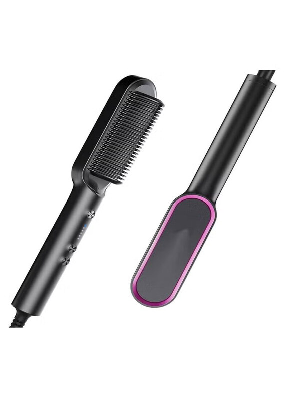 

Arabest Electric Hair Straightener Brush with Ceramic Styling Comb, Black