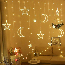 Moon Star LED String Christmas Lights Decoration, 3.5 Meter, Warm White