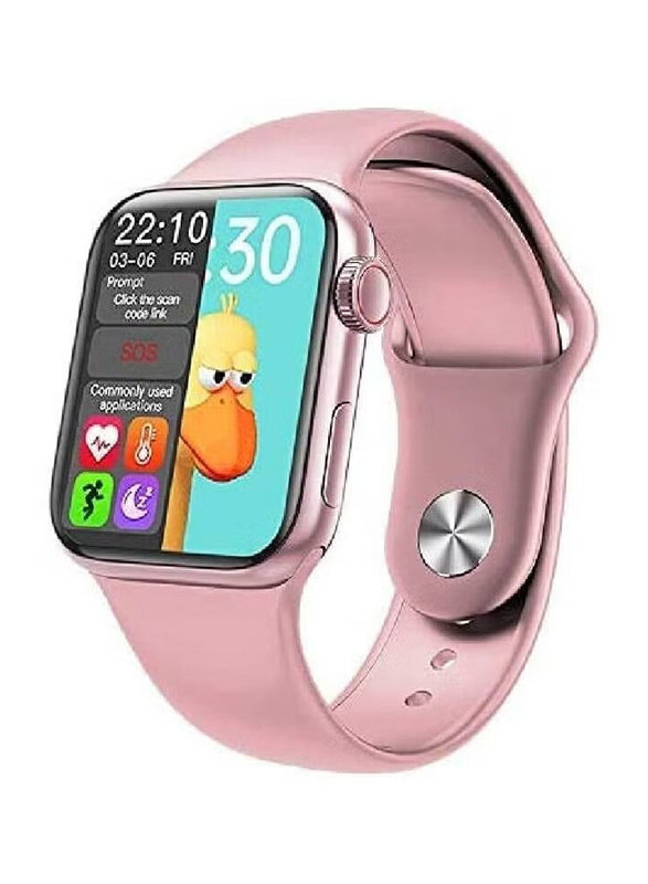 HW HW12 Android Smartwatch, 1.57-inch Square Screen Heart Rate Monitoring Bluetooth HD Call, Pink