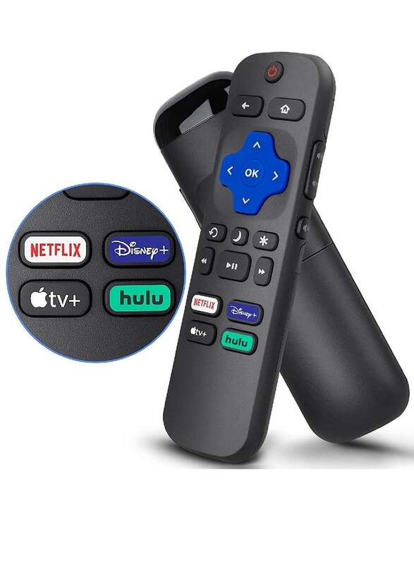 Replacement Voice Remote Control For TCL/Hisense/Sharp/Philips/JVC/RCA/Magnavox/Sanyo/LG/Haier Roku TVs Black