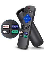 Replacement Voice Remote Control For TCL/Hisense/Sharp/Philips/JVC/RCA/Magnavox/Sanyo/LG/Haier Roku TVs Black