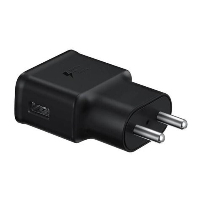 2 Pin Fast Travel Adapter for Samsung Devices, Black