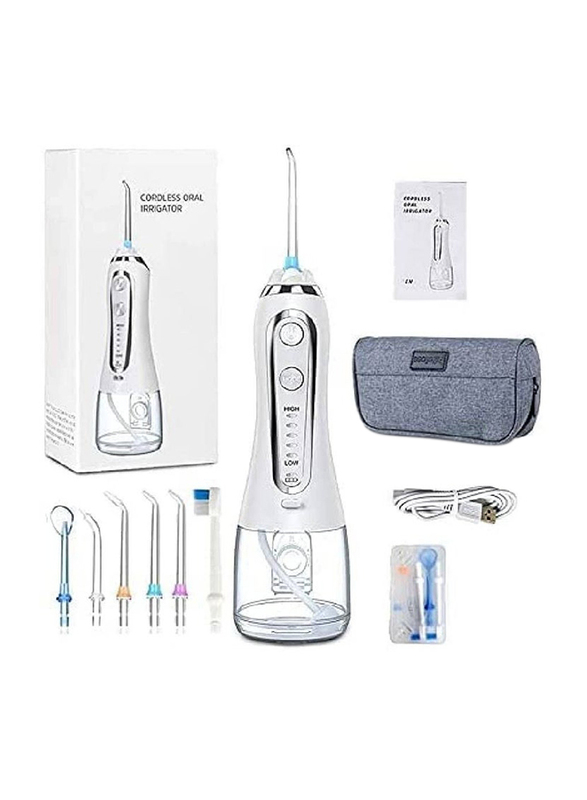 

Waterpluse Cordless Water Flosser with 5 Modes & 6 Tips, White