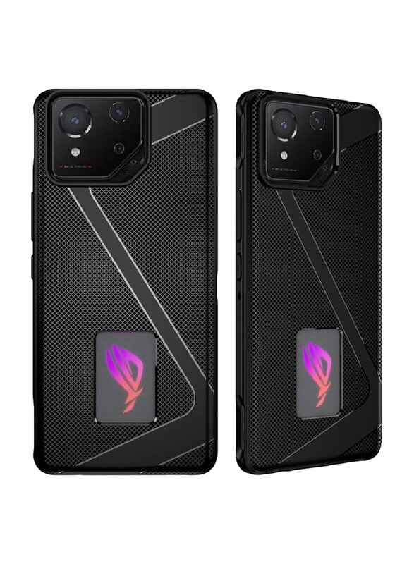 

Hyx Asus ROG Phone 8 Pro/ROG Phone 8 Military Grade Shockproof TPU Silicone Mobile Phone Case Cover, Black