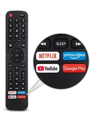 Replacement Remote Control For Hisense-Smart-TV-Remote, with Netflix, Prime Video, YouTube, Google Play Buttons Black