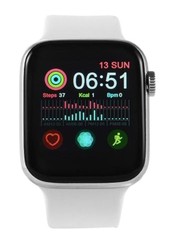 Smartwatch With Heart Rate Monitor, White