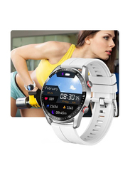 LW Bluetooth Voice Call Hd Full Touching Screen Fitness Trackers, Silver