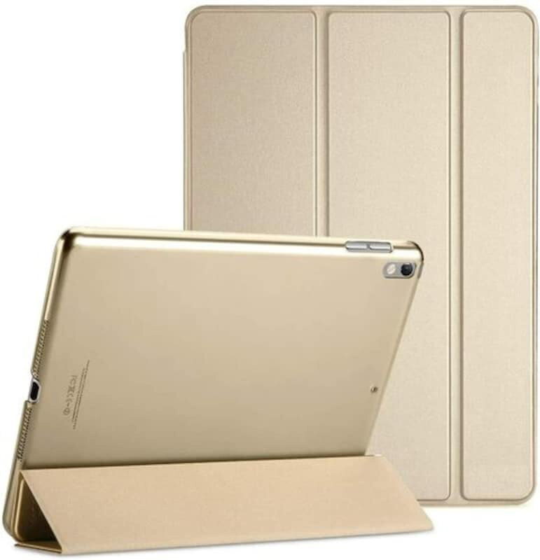 

Generic Apple iPad 8th Generation 10.2" 2020 / iPad 7th Gen 2019, iPad 10.2 Soft TPU Translucent Frosted Back Slim Tablet Case Cover with Stand, Gold