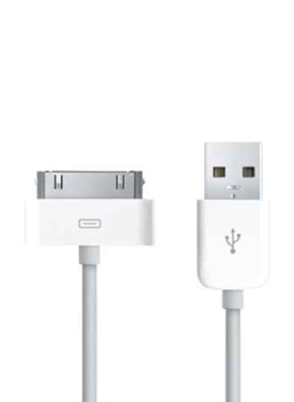 

Generic Data Sync Charging Cable, USB Male to 30-Pin for Apple Device, White