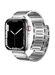 Replacement Stainless Steel Magnetic Metal Strap for Apple Series 8/7/6/5/4/SE 45/44/42mm/Ultra Watch 49mm, Silver