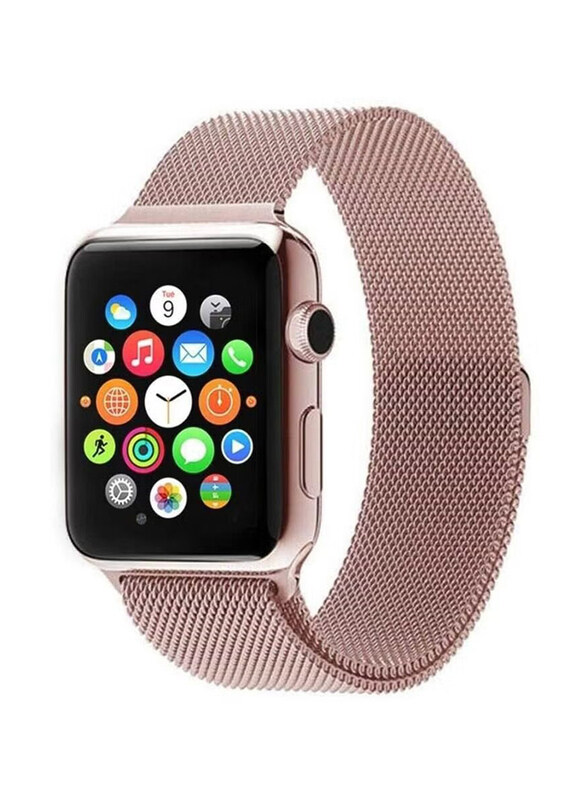 

Generic Replacement Milanese Loop Band for Apple iWatch Series Band 42/44/45mm, Rose Gold