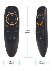 2.4G RF Wireless Remote Control with Voice Control and 6 Axis Gyroscope & IR Learning for Android TV Box/PC, Black