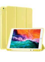 Protective Soft TPU Smart Trifold Stand with Pencil Holder Case Cover For iPad 9th/8th/7th Generation 10.2/10.5 Inch 2021/2020/2019 Grey
