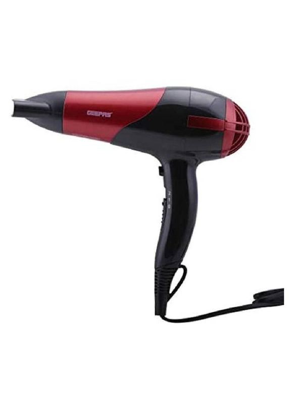 Geepas Hair Dryer & Straightener Combo Set, GHF86036, Red