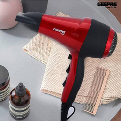 Geepas Hair Dryer with 2 Speed Control, 2200W, Red