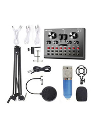 Multi-Functional Live Sound Card BM800 Microphone Set, I7765-5-T, Black