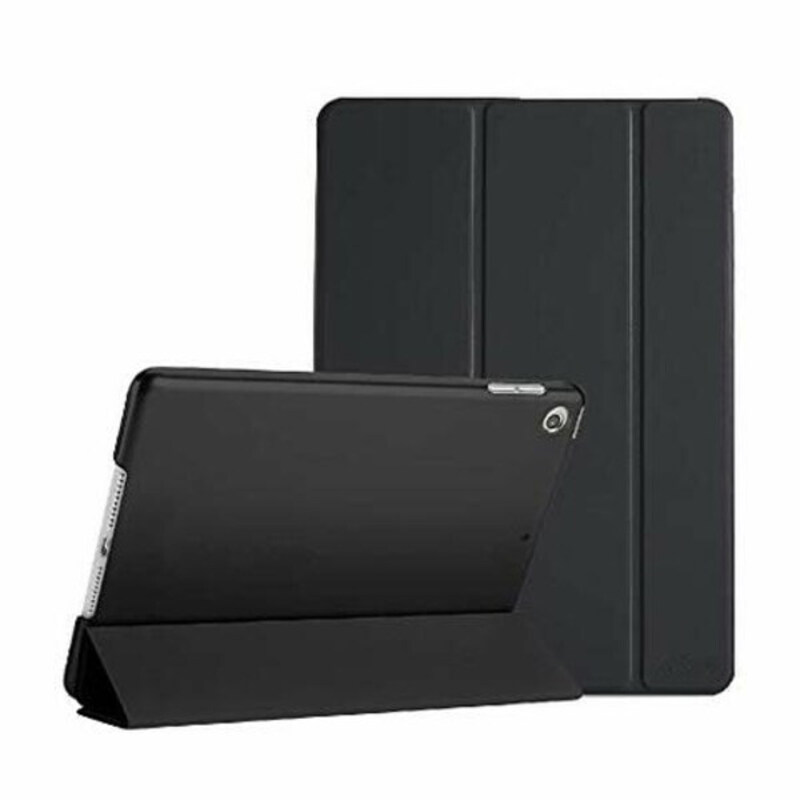 

Trands Apple iPad 10.2 Inch Ultra Slim Case Fold Cover Auto Sleep & Wake Folio Back Case Cover, Black