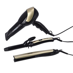 Geepas Hair Dryer + Straightner, Black