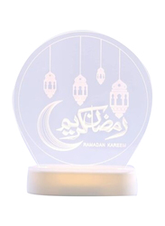 Hilalful Ramadan Kareem Lantern Stand Decoration Lights, Warm White