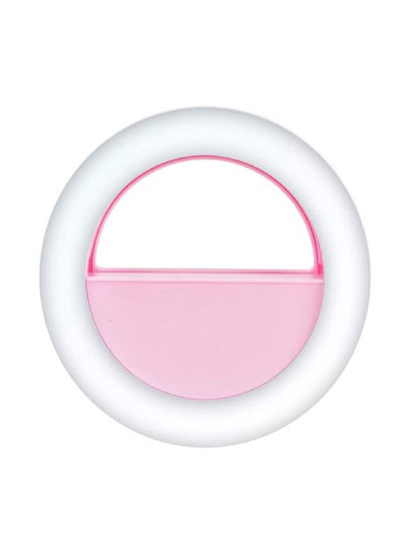 

Generic Mini Clip-On Smartphone Selfie Ring, Pink