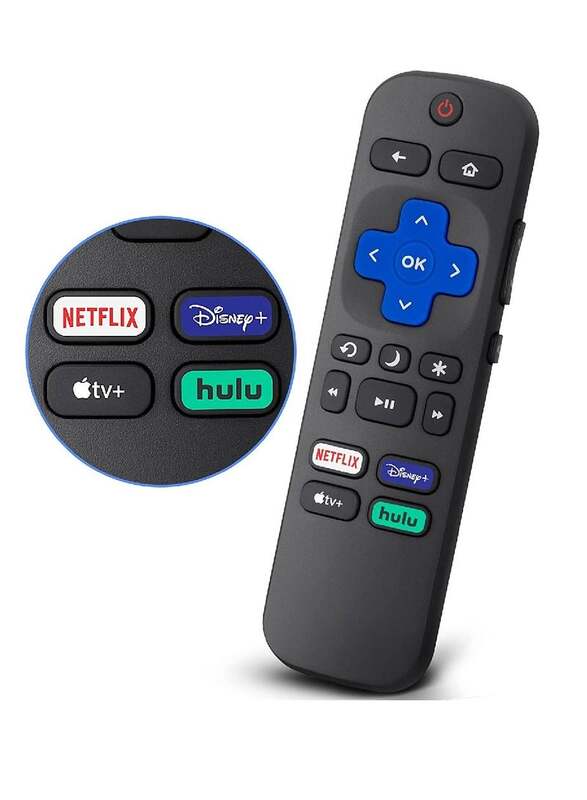 Replacement Voice Remote Control For TCL/Hisense/Sharp/Philips/JVC/RCA/Magnavox/Sanyo/LG/Haier Roku TVs Black