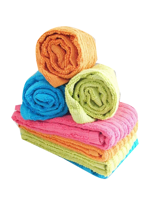 Lushh 8-Piece 100% Cotton Highly Absorbent Terry Kitchen Towel Set, Multicolour