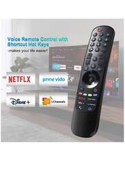 Replacement Voice Remote Control For LG LED OLED LCD 4K UHD Smart TV With Buttons For Netflix, Prime Video, Disney Plus, LG-Channels Button Black