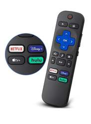 Replacement Voice Remote Control For TCL/Hisense/Sharp/Philips/JVC/RCA/Magnavox/Sanyo/LG/Haier Roku TVs Black